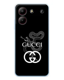 Чохол для ZTE Blade A54 з картинкою «Gucci — срібна змія»