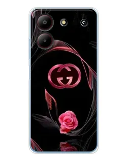 Чохол для ZTE Blade A54 з картинкою «Gucci — неонова троянда»