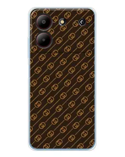 Чохол для ZTE Blade A54 з картинкою «Gucci — золоті діагоналі»