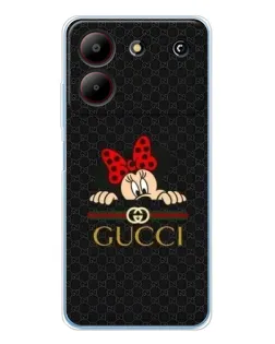 Чохол для ZTE Blade A54 з картинкою «Мінні Маус Gucci — чорний»