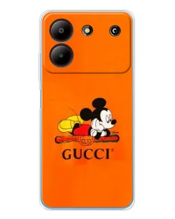 Чохол для ZTE Blade A54 з картинкою «Міккі Маус Gucci — помаранч»