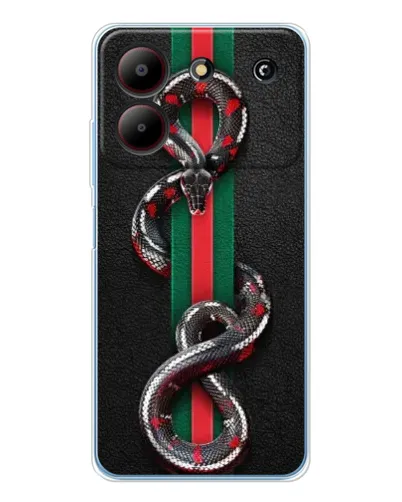 Чехол для ZTE Blade A54 с картинкой «Gucci — змея на полосе» Чехол для ZTE Blade A54 с картинкой «Gucci — змея на полосе»