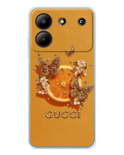 Чехол для ZTE Blade A54 с картинкой «Gucci — золотые бабочки» Чехол для ZTE Blade A54 с картинкой «Gucci — золотые бабочки»