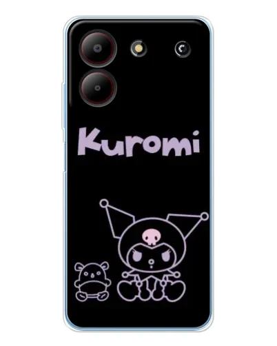 Чехол для ZTE Blade A54 с картинкой «Kuromi — черный минимализм» Чехол для ZTE Blade A54 с картинкой «Kuromi — черный минимализм»