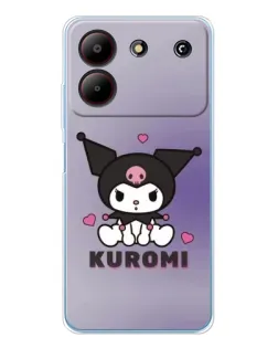 Чехол для ZTE Blade A54 с картинкой «Kuromi — фиолетовый арт» Чехол для ZTE Blade A54 с картинкой «Kuromi — фиолетовый арт»