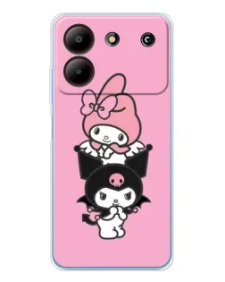 Чехол для ZTE Blade A54 с картинкой «My Melody и Kuromi» Чехол для ZTE Blade A54 с картинкой «My Melody и Kuromi»