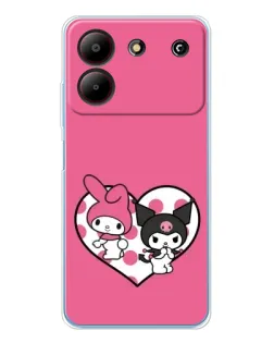 Чехол для ZTE Blade A54 с картинкой «Kuromi и My Melody» Чехол для ZTE Blade A54 с картинкой «Kuromi и My Melody»