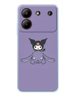 Чехол для ZTE Blade A54 с картинкой «Kuromi на лиловом фоне» Чехол для ZTE Blade A54 с картинкой «Kuromi на лиловом фоне»