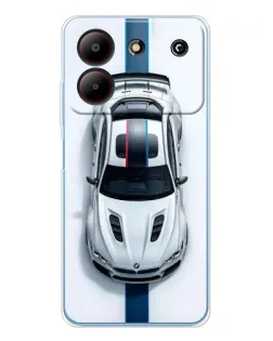 Чехол для ZTE Blade A54 с картинкой «Вид сверху — BMW M»