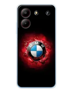 Чехол для ZTE Blade A54 с картинкой «Логотип BMW — вспышка»
