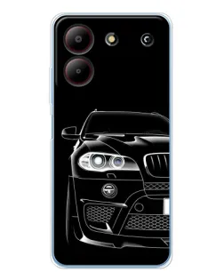 Чехол для ZTE Blade A54 с картинкой «Темный силуэт BMW»