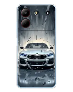Чехол для ZTE Blade A54 с картинкой «BMW в свете фар»