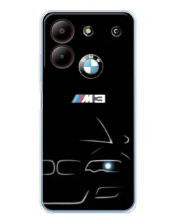 Чехол для ZTE Blade A54 с картинкой «Минималистичный принт BMW M3»