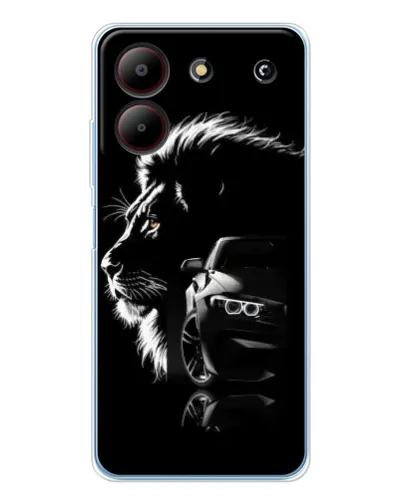 Чехол для ZTE Blade A54 с картинкой «BMW и лев» Чехол для ZTE Blade A54 с картинкой «BMW и лев»
