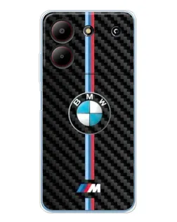 Чехол для ZTE Blade A54 с картинкой «Эмблема BMW и карбон»