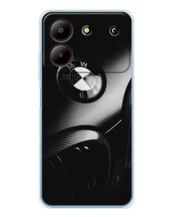 Чехол для ZTE Blade A54 с картинкой «Эмблема BMW — макро»