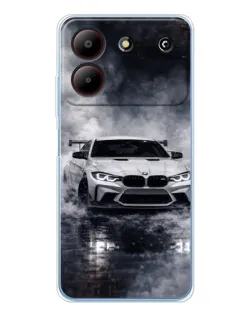Чехол для ZTE Blade A54 с картинкой «BMW сквозь туман»