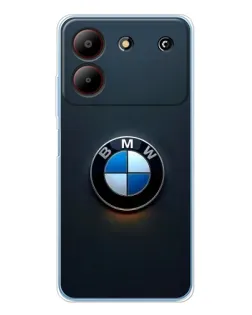 Чехол для ZTE Blade A54 с картинкой «Логотип BMW — минимализм»