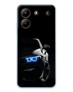 Чехол для ZTE Blade A54 с картинкой «BMW — ночной взгляд»