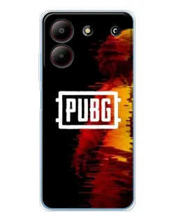 Чехол для ZTE Blade A54 с картинкой «Яркий логотип PUBG»
