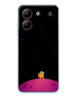 Чехол для ZTE Blade A54 с картинкой «Одинокий герой на планете»