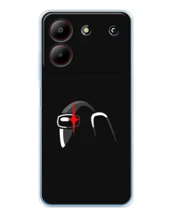 Чехол для ZTE Blade A54 с картинкой «Among Us шлем»