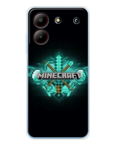 Чехол для ZTE Blade A54 с картинкой «Minecraft Diamond лого» Чехол для ZTE Blade A54 с картинкой «Minecraft Diamond лого»