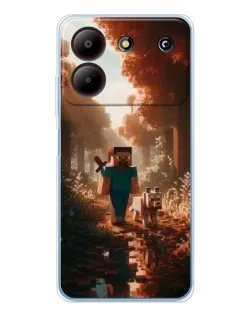 Чохол для ZTE Blade A54 з картинкою «Стів у лісі» Чохол для ZTE Blade A54 з картинкою «Стів у лісі»