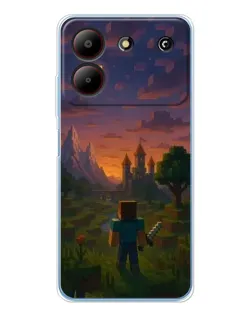 Чохол для ZTE Blade A54 з картинкою «Стів біля вежі» Чохол для ZTE Blade A54 з картинкою «Стів біля вежі»