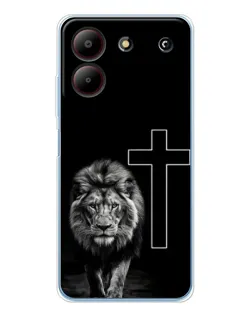 Чехол для ZTE Blade A54 с картинкой «Лев и Крест»