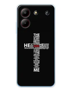 Чехол для ZTE Blade A54 с картинкой «Текстовый крест»