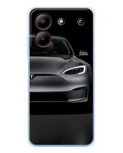 Чехол для ZTE Blade A54 с картинкой «Tesla Model S Look»