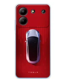 Чехол для ZTE Blade A54 с картинкой «Tesla Top View»