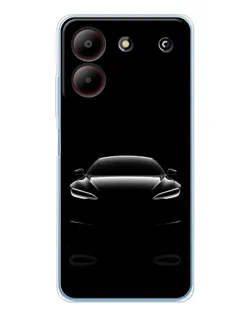 Чехол для ZTE Blade A54 с картинкой «Силуэт Tesla Night»