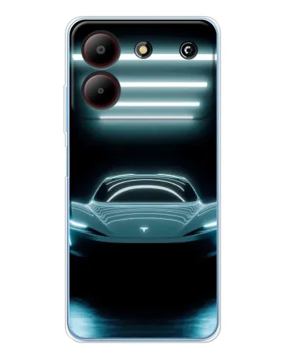 Чехол для ZTE Blade A54 с картинкой «Tesla в неоне» Чехол для ZTE Blade A54 с картинкой «Tesla в неоне»