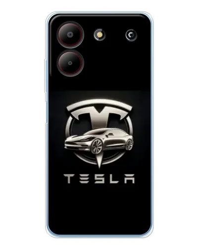 Чехол для ZTE Blade A54 с картинкой «Tesla — серебристое авто» Чехол для ZTE Blade A54 с картинкой «Tesla — серебристое авто»