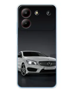 Чехол для ZTE Blade A54 с картинкой «Mercedes AMG GT Silver»