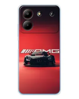 Чехол для ZTE Blade A54 с картинкой «Mercedes AMG — красная линия»