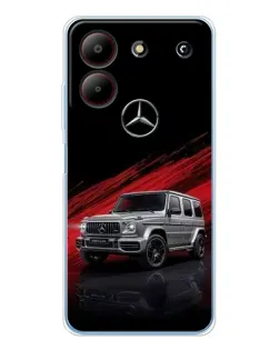 Чехол для ZTE Blade A54 с картинкой «Mercedes G-Class красный»