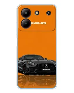 Чехол для ZTE Blade A54 с картинкой «Оранжевый Mercedes AMG»