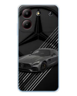 Чехол для ZTE Blade A54 с картинкой «Mercedes AMG — графика»