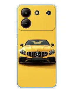 Чехол для ZTE Blade A54 с картинкой «Желтый Mercedes GT»