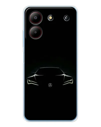 Чехол для ZTE Blade A54 с картинкой «Mercedes — силуэт авто» Чехол для ZTE Blade A54 с картинкой «Mercedes — силуэт авто»