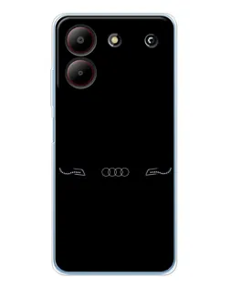 Чехол для ZTE Blade A54 с картинкой «Audi — световой подпись»