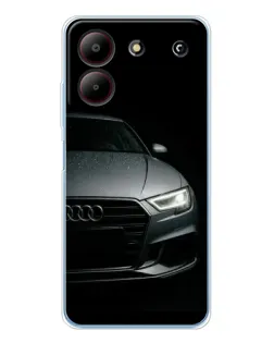 Чехол для ZTE Blade A54 с картинкой «Audi — детализация кузова»