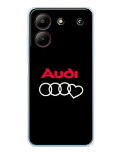 Чехол для ZTE Blade A54 с картинкой «Логотип Audi Heart»