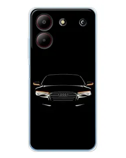 Чехол для ZTE Blade A54 с картинкой «Audi — ночной контур»