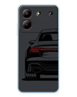 Чехол для ZTE Blade A54 с картинкой «Задняя часть Audi — арт»