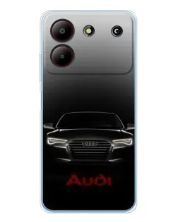 Чехол для ZTE Blade A54 с картинкой «Audi — градиентный контур»
