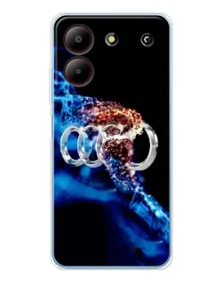 Чехол для ZTE Blade A54 с картинкой «Энергия лого Audi»